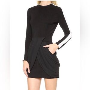 ALC Tolan Draped Wrap Long Sleeve Tuxedo Mini Dress Size 6